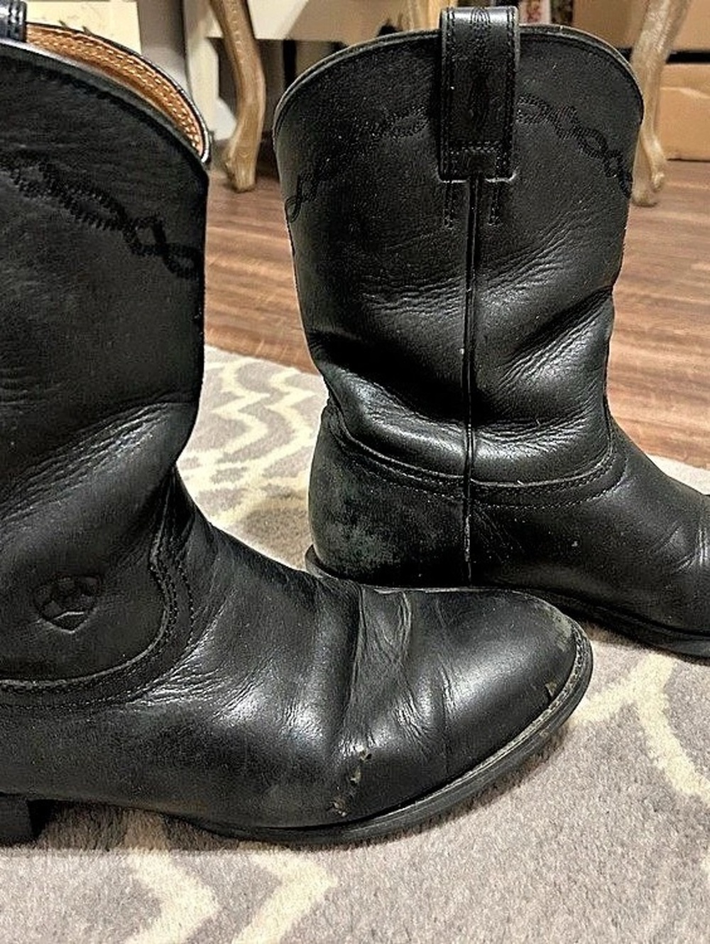 Ariat Heritage Roper Western Boot Men's Western Boots Black US 10.5 D Leather